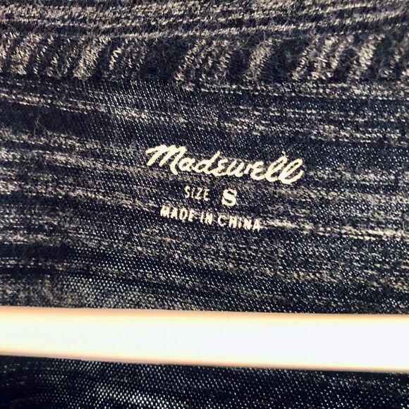 Madewell Blue‎ Heathered Tie Front T-Shirt / Sz S - Picture 5 of 6